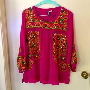 ANU Fuscia top. XL
